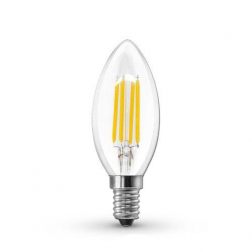 Obrázok pre LED žiarovka E14 5W/540lm , svieca LED vlákno , teplá = 55W