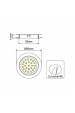 Obrázok pre Nábytkové kruhové zápustné svietidlo PROFI 1,8W/180lm , Satén nikel , teplá