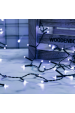 Obrázok pre LED Vianočné osvetlenie - reťaz, 100 diód, 5m, IP44, 230V - Studená biela - 8 módov svietenia