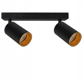 SPOTI Prisadený Luster 2xGU10/230V/Čierna+Zlatá Obrázok pre SPOTI Prisadený Luster 2xGU10/230V/Čierna+Zlatá