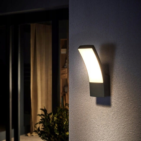 LUMIO Nástenné vonkajšie svietidlo 12W/230V/Čierna Obrázok pre LUMIO Nástenné vonkajšie svietidlo 12W/230V/Čierna