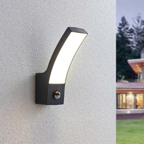 LUMIO Nástenné vonkajšie svietidlo 12W/230V/Čierna so senzorom pohybu Obrázok pre LUMIO Nástenné vonkajšie svietidlo 12W/230V/Čierna so senzorom pohybu