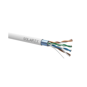 Obrázok pre SOLARIX Sieťový kábel FTP Cat5e - Vnútorný kábel , PVC plášť, drôt