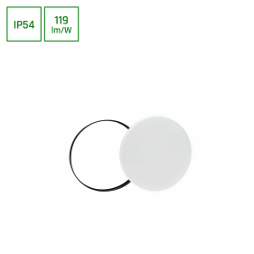 Vodeodolný Led Ceiling kruhový biely/čierny NYMPHEA 24W/2850lm 320mm , IP54 , Studená biela Obrázok pre Vodeodolný Led Ceiling kruhový biely/čierny NYMPHEA 24W/2850lm 320mm , IP54 , Studená biela