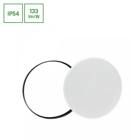 Vodeodolný Led Ceiling kruhový biely/čierny NYMPHEA 40W/5300lm 485mm , IP54 , Teplá biela Obrázok pre Vodeodolný Led Ceiling kruhový biely/čierny NYMPHEA 40W/5300lm 485mm , IP54 , Teplá biela