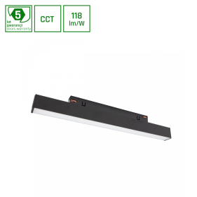Obrázok pre LED lineárne svietidlo LINE S pre koľajnicový SYSTEM SHIFT čierne, 8W/940lm, CCT