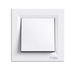 Obrázok pre SCHNEIDER Electric Tlačidlo s rámčekom Asfora biele