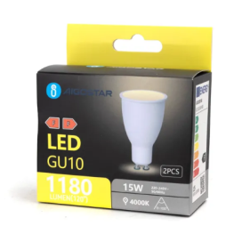 Sada 2ks LED žiarovka GU10 15W/1180lm , Neutrálna biela Obrázok pre Sada 2ks LED žiarovka GU10 15W/1180lm , Neutrálna biela