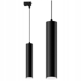 LED závesné svietidlo 1-fázové pre koľajnicové systémy čierne LINEA, 1xGU10 Obrázok pre LED závesné svietidlo 1-fázové pre koľajnicové systémy čierne LINEA, 1xGU10