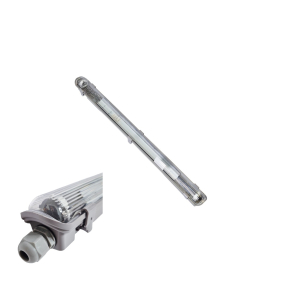 Prisadené svietidlo pre jednostrannú trubicu 1xT8 120cm IP65 Single s reflektorom Obrázok pre Prisadené svietidlo pre jednostrannú trubicu 1xT8 120cm IP65 Single s reflektorom