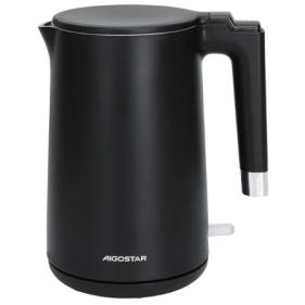 Obrázok pre Rýchlovarná nerezová kanvica - 1,5L , čierna - 2200W