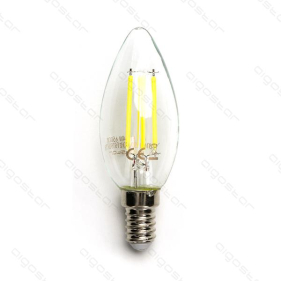 LED žiarovka E14 4W/470lm , svieca LED vlákno , BOX , Studená biela Obrázok pre LED žiarovka E14 4W/470lm , svieca LED vlákno , BOX , Studená biela