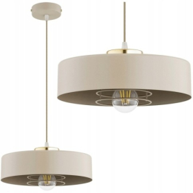 SISU ECRU Závesný luster 1xE27/230V/Cappuciino+Zlatá Obrázok pre SISU ECRU Závesný luster 1xE27/230V/Cappuciino+Zlatá