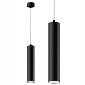 LINEA TUBA Závesný luster 1xGU10/230V/Čierna Obrázok pre LINEA TUBA Závesný luster 1xGU10/230V/Čierna
