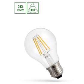 LED žiarovka E27 6,8W/1450lm , A60 LED vlákno , Studená biela Obrázok pre LED žiarovka E27 6,8W/1450lm , A60 LED vlákno , Studená biela