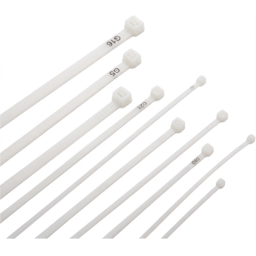 Obrázok pre Sťahovacie pásky, riteny 200x3,6mm, Biele - 100kusov
