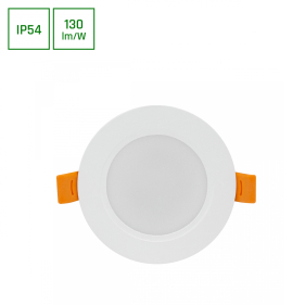 Obrázok pre Vodeodolný LED panel kruhový biely 5W/650lm 95mm Teplá biela