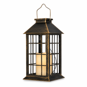 Obrázok pre Solárny LED lampáš CANDELIO, zlatá