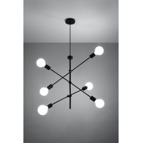 Závesný luster CONCEPT 6 6xE27/230V/Čierna Obrázok pre Závesný luster CONCEPT 6 6xE27/230V/Čierna
