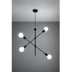 Závesný luster CONCEPT 4 4xE27/230V/Čierna Obrázok pre Závesný luster CONCEPT 4 4xE27/230V/Čierna
