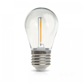 LED žiarovka E27 1W/50lm , ST45 LED vlákno, Teplá biela Obrázok pre LED žiarovka E27 1W/50lm , ST45 LED vlákno, Teplá biela