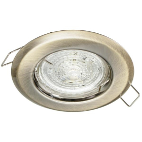 Stropné bodové podhľadové svietidlo ALFA pevné CT - 013 (antická mosadz) Obrázok pre Stropné bodové podhľadové svietidlo ALFA pevné CT - 013 (antická mosadz)