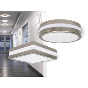 Kanlux Lampa Luster JURBA DL-218L štvorcový 285x285mm IP44 , 2xE27 , matný chróm Obrázok pre Kanlux Lampa Luster JURBA DL-218L štvorcový 285x285mm IP44 , 2xE27 , matný chróm