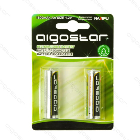 Sada 2ks nabíjateľných batérií Aigostar AA 1600mAH 1,2V Obrázok pre Sada 2ks nabíjateľných batérií Aigostar AA 1600mAH 1,2V