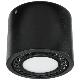 Prisadené svietidlo OVAL-MINI , 1xAR111 (čierna) Obrázok pre Prisadené svietidlo OVAL-MINI , 1xAR111 (čierna)