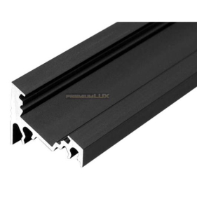 Obrázok pre Led profil rohový hliníkový Corner10 čierny bez krytky - 1m