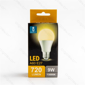 LED žiarovka E27 9W/720lm , klasik A60 , BOX , Teplá biela Obrázok pre LED žiarovka E27 9W/720lm , klasik A60 , BOX , Teplá biela