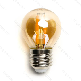 LED žiarovka E27 4W/420lm , glóbus G45 LED vlákno AMBER , Teplá biela Obrázok pre LED žiarovka E27 4W/420lm , glóbus G45 LED vlákno AMBER , Teplá biela