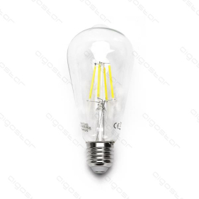 LED žiarovka E27 6W/750lm , ST64 LED vlákno , Studená biela Obrázok pre LED žiarovka E27 6W/750lm , ST64 LED vlákno , Studená biela