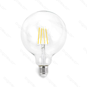 LED žiarovka E27 6W/750lm , G125 LED vlákno , Teplá biela Obrázok pre LED žiarovka E27 6W/750lm , G125 LED vlákno , Teplá biela