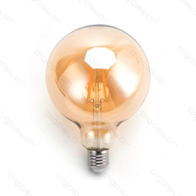 LED žiarovka E27 6W/550lm , G125 LED vlákno AMBER , Teplá biela Obrázok pre LED žiarovka E27 6W/550lm , G125 LED vlákno AMBER , Teplá biela