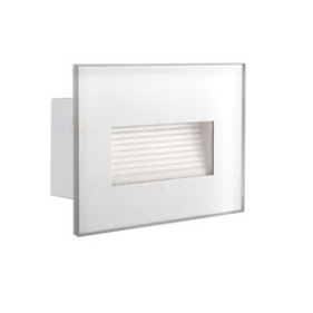 Kanlux Sklenené Schodové svietidlo GLASI - biele , 3W/140lm , 230V , IP44 , Neutrálna biela Obrázok pre Kanlux Sklenené Schodové svietidlo GLASI - biele , 3W/140lm , 230V , IP44 , Neutrálna biela