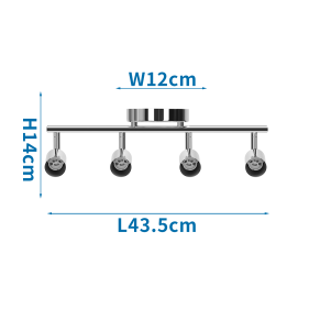 Lampa luster 4xGU10/230V/Strieborná Obrázok pre Lampa luster 4xGU10/230V/Strieborná