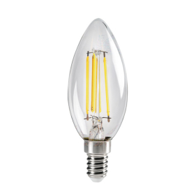Kanlux LED žiarovka E14 4,5W/470lm , svieca C35 LED vlákno , Neutrálna biela Obrázok pre Kanlux LED žiarovka E14 4,5W/470lm , svieca C35 LED vlákno , Neutrálna biela