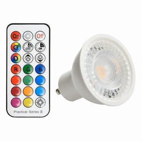 LED žiarovka GU10 4W/297lm , RGBWW s diaľkovým ovládaním Obrázok pre LED žiarovka GU10 4W/297lm , RGBWW s diaľkovým ovládaním