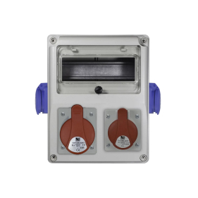 Plastový rozvádzač zásuvkový R-BOX 240-8 s DIN lištou (1x16/5, 1x32/5, 400V 2x250V) Obrázok pre Plastový rozvádzač zásuvkový R-BOX 240-8 s DIN lištou (1x16/5, 1x32/5, 400V 2x250V)