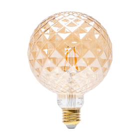 LED žiarovka E27 4W/320lm , G125 LED vlákno AMBER , Teplá biela Obrázok pre LED žiarovka E27 4W/320lm , G125 LED vlákno AMBER , Teplá biela