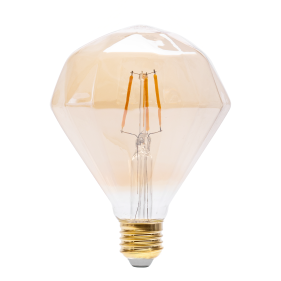 LED žiarovka E27 4W/320lm , Diamond LED vlákno AMBER , Teplá biela Obrázok pre LED žiarovka E27 4W/320lm , Diamond LED vlákno AMBER , Teplá biela