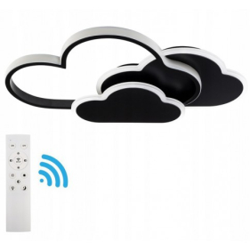 Obrázok pre LED CLOUDI Prisadený luster 20W/230V/Čierna, CCT + diaľkové ovládanie