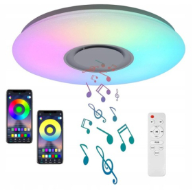SMART LED SOUNDBY Ceiling kruhový 36W/230V/Biela s Bluetooth reproduktorom a diaľkovým ovládaním Obrázok pre SMART LED SOUNDBY Ceiling kruhový 36W/230V/Biela s Bluetooth reproduktorom a diaľkovým ovládaním