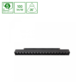 Obrázok pre LED lineárne svietidlo GRID M pre koľajnicový SYSTEM SHIFT čierne, 17W/1700lm, Teplá biela