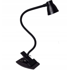 LED stolná lampa flexibilná 5W čierna s klipom Obrázok pre LED stolná lampa flexibilná 5W čierna s klipom