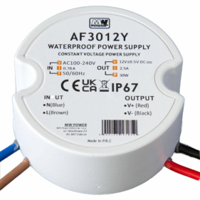 MW Power Vodeodolný napájací zdroj pre LED pásy do krabice 12V/30W DC IP67 Obrázok pre MW Power Vodeodolný napájací zdroj pre LED pásy do krabice 12V/30W DC IP67
