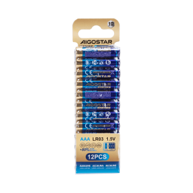 Sada 12ks alkalických batérií Aigostar AAA R03 1,5V Obrázok pre Sada 12ks alkalických batérií Aigostar AAA R03 1,5V