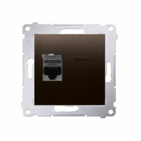Kontakt Simon54 Dátová zásuvka RJ45 Cat6 hnedá matná Obrázok pre Kontakt Simon54 Dátová zásuvka RJ45 Cat6 hnedá matná