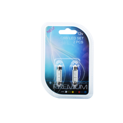 Obrázok pre LED Autožiarovka LB310B DUO - C5W 36mm 3xSMD5050 CANBUS , modrá